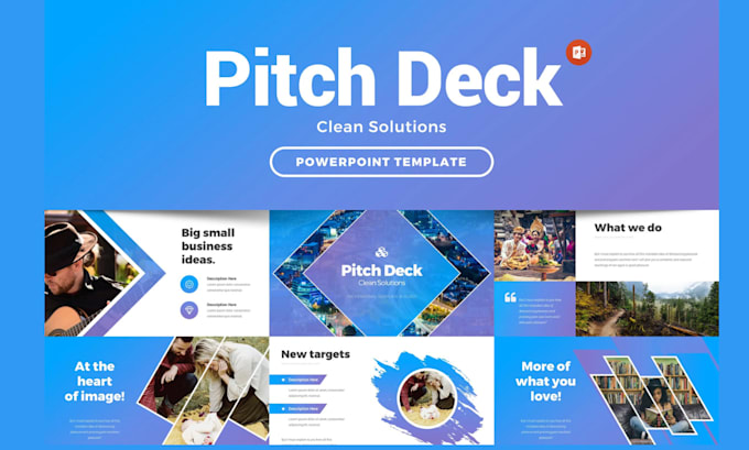 Gig Preview - Design powerpoint presentation investor powerpoint templates, pitch deck design