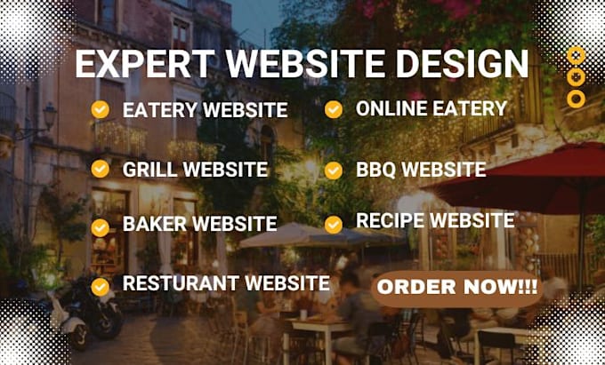 Gig Preview - Restaurant website, eatery website, online eatery, food website, recipe write,