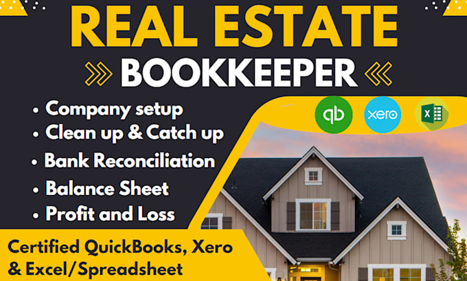 Bestseller - do real estate bookkeeping on quickbooks online xero cleanup