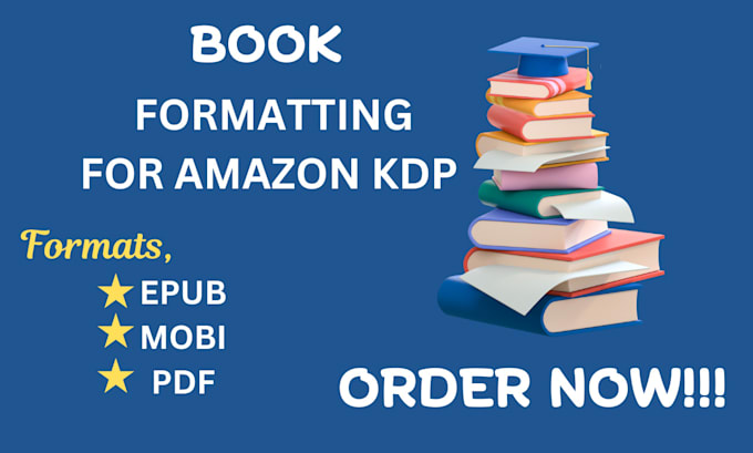 Gig Preview - Do book formatting for amazon kdp, paperback formatting, book publishing, ebook