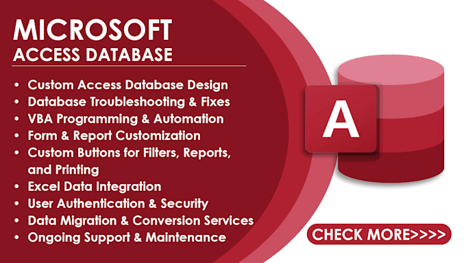 Gig Preview - Do any job in microsoft access database invoice, CRM dashboard