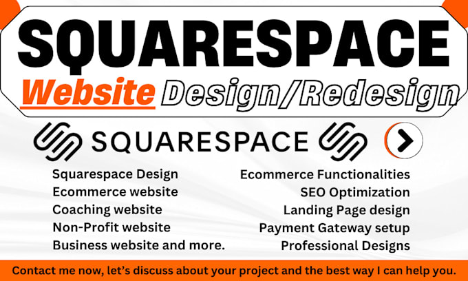 Gig Preview - Build squarespace website design ecommerce store setup landing page redesign