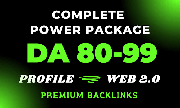 Gig Preview - Do ultra powerful da 80 to 99 profile and web 2 seo backlinks