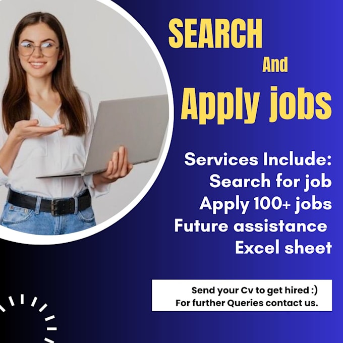 Gig Preview - Search and apply 100 jobs on your behalf onsite or remote