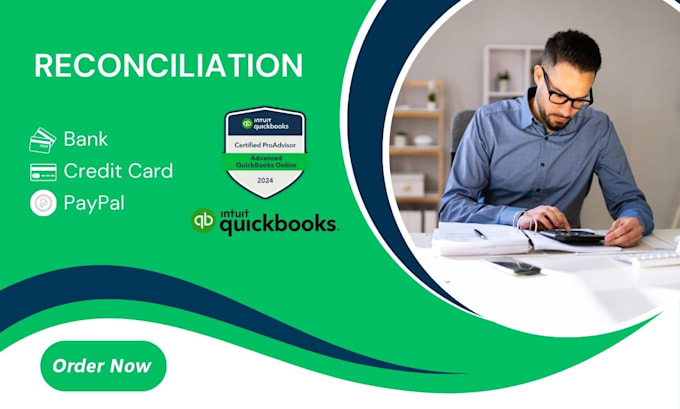 Gig Preview - Do paypal, credit card and bank reconciliation in quickbooks online