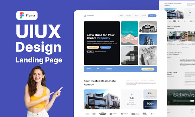 Bestseller - design stunning figma UI UX for websites, landing pages