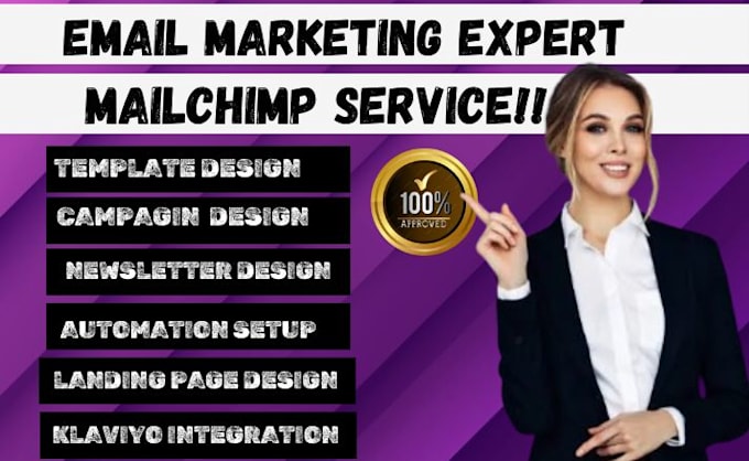 Gig Preview - Do mailchimp campaign email marketing, email template, newsletter and automation