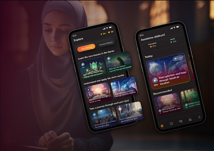 Gig Preview - Develop muslim prayer time al quran app, dua app, islamic app