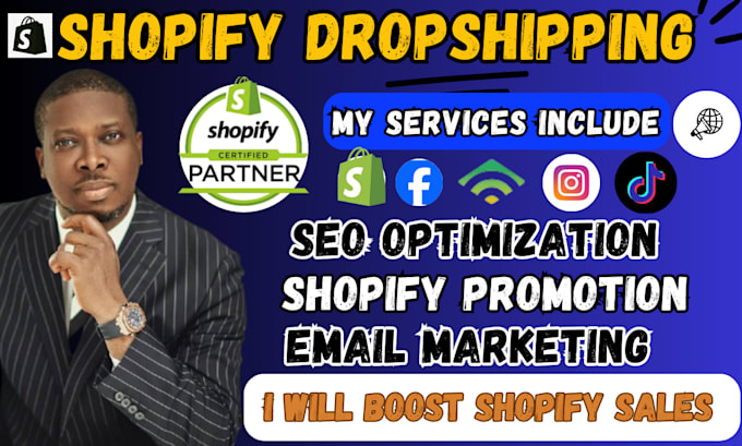 Gig Preview - Do shopify dropshipping marketing, facebook ads, store promotion to boost sales