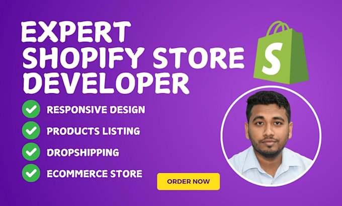 Gig Preview - Build shopify store, shopify expert, shopify developer, shopify website design