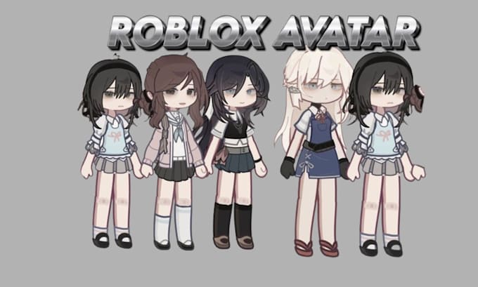 Gig Preview - Draw your roblox skin or minecraft avatar in anime style