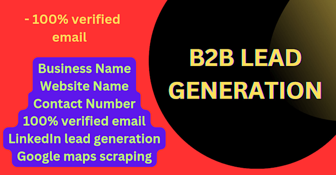 Gig Preview - B2b lead generation experts and fast delivery