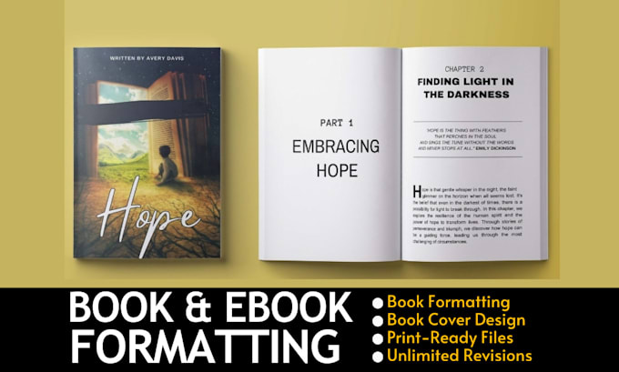 Gig Preview - Amazon KDP book formatting, paperback, kindle ebook formatting and ingramspark