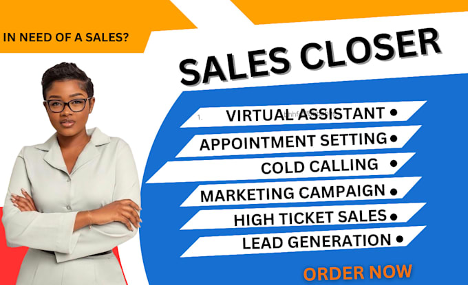 Gig Preview - Sales lead virtual assistant appointment setter online sales b2b sales closer