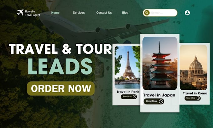 Gig Preview - Generate highly exclusive travel leads travel affiliate mover leads via ads