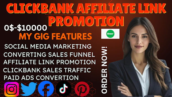 Gig Preview - Clickbank affiliate link promotion clickbank affiliate link promotion temu link