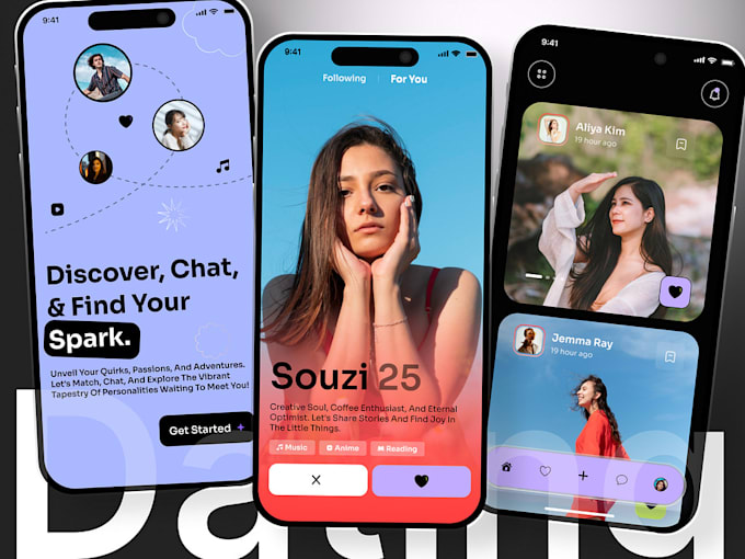 Gig Preview - Chat app, dating app, social app and streaming app, match making, video chat app