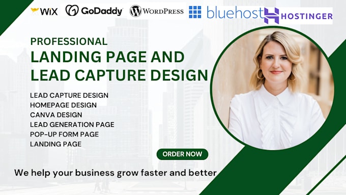 Gig Preview - Design landing page, lead capture generation ,one page website homepage design