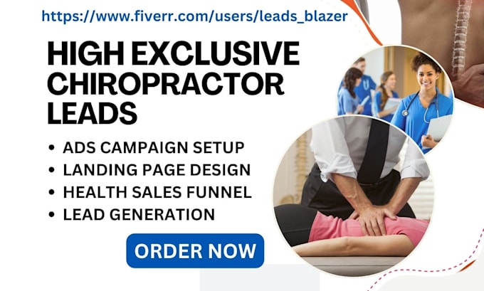 Gig Preview - Generate exclusive chiropractor leads, health care ads campaign that convert