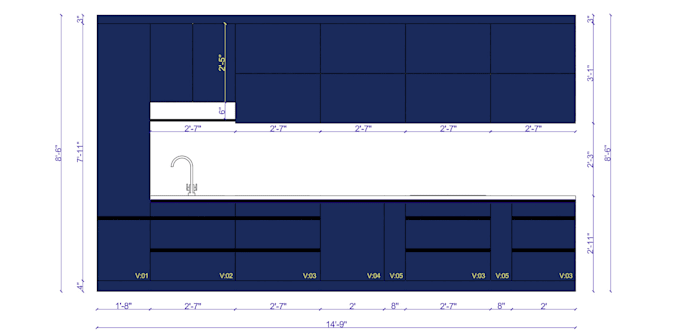 Gig Preview - Design kitchen cabinets, dimensions, elevations, 3d renders