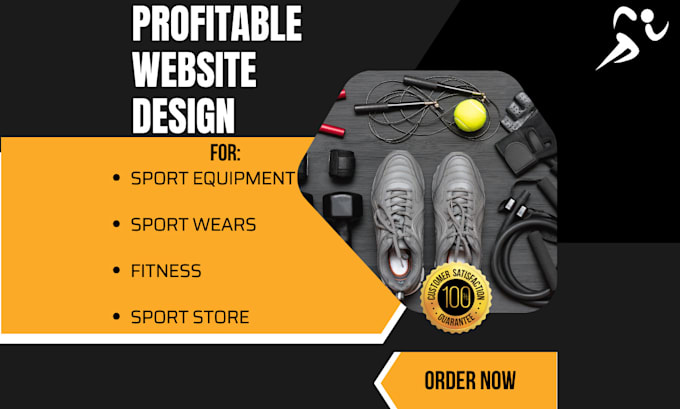 Gig Preview - Design sport equipment sport wears fitness sport store shopify store websites