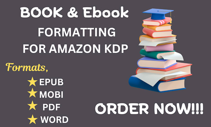 Gig Preview - Kindle book formatting for amazon KDP, layout design, paperback formatting, KDP