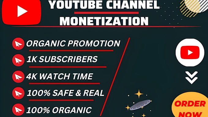 Gig Preview - Complete youtube channel monetization promotion