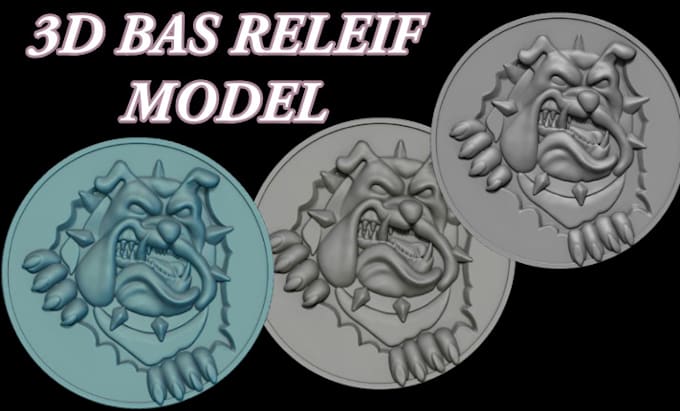 Gig Preview - Sculpt 3d bas relief model, 3d coin model design, 3d medallion cnc 3d printing