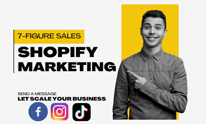 Gig Preview - Be your shopify manager 7 figures sale marketing facebook ads instagram tiktok