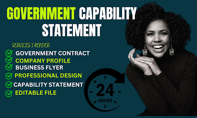 Gig Preview - Create a powerful government capability statement for winning contracts