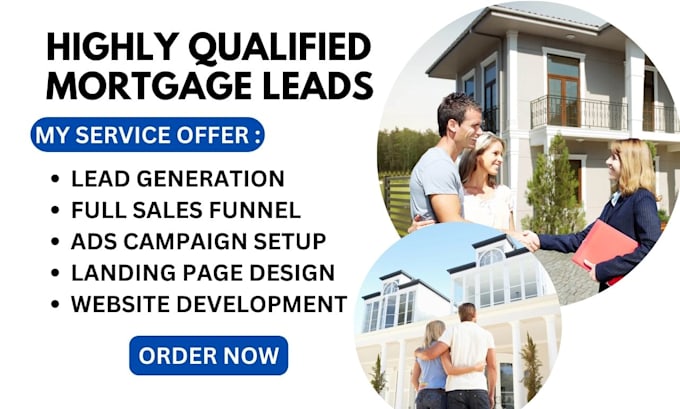 Bestseller - generate qualified leads for mortgage via ads campaign real estate landing page