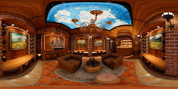 Gig Preview - Make panoramic architrectural vr360 interior view render