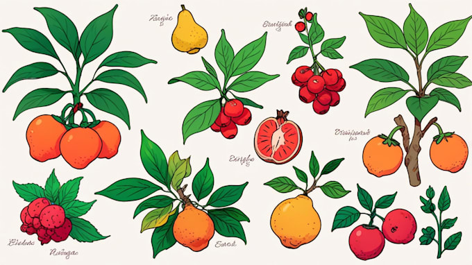 Gig Preview - Make botanical illustrations of flowers, plants, fruits