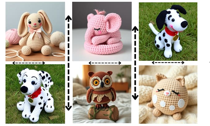 Gig Preview - Adorable amigurumi crochet pattern for etsy store, valentine crochet pattern