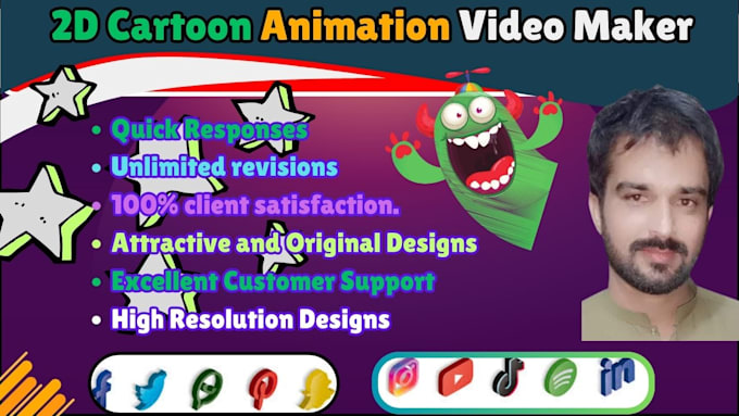 Gig Preview - Make a 2d animation video