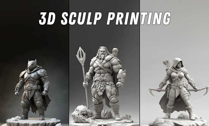 Gig Preview - Create sculpting 3d character models for printing and rendering in blender