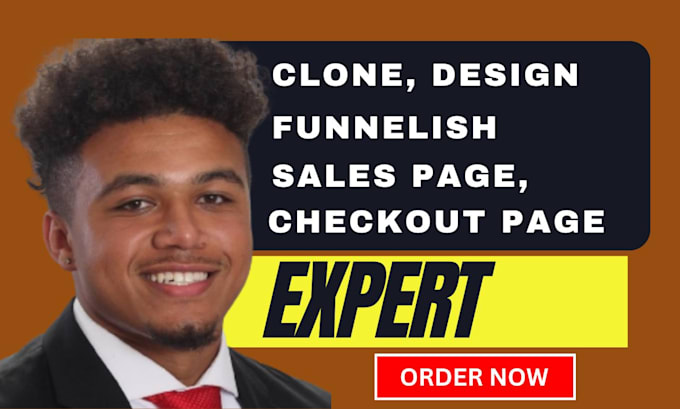 Gig Preview - Design clone sales page product page checkout page advertorial page on funnelish