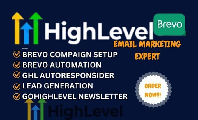 Gig Preview - Setup gohighlevel sales funnel ghl landing page, automation brevo, klaviyo email