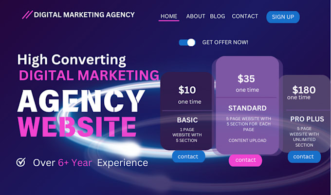 Gig Preview - Create digital marketing agency website