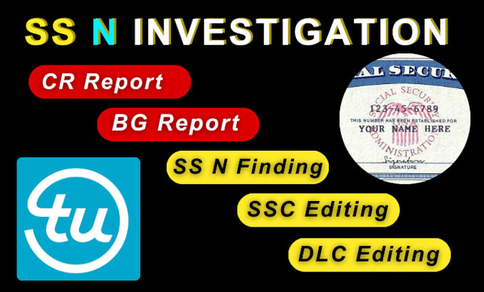 Gig Preview - Do investigation for credit report social secuerity card and background check