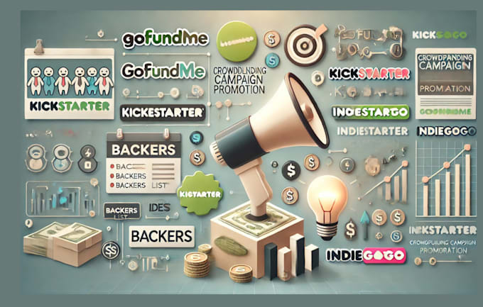 Gig Preview - Strategize crowdfunding campaign on kickstarter indiegogo or backers list