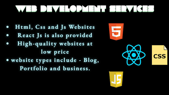 Gig Preview - Create a fully fledged website with HTML, CSS and js