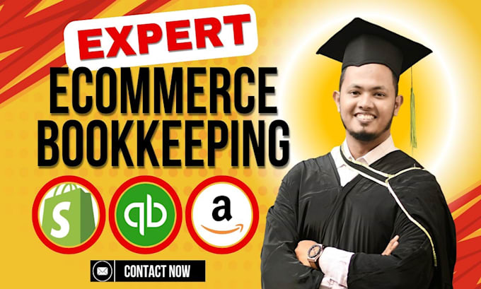 Gig Preview - Do ecommerce bookkeeping for amazon and shopify store using quickbooks online