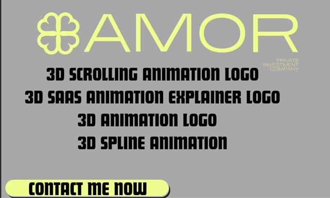 Gig Preview - 3d interactive business logo animation saas explainer webflow lo go design