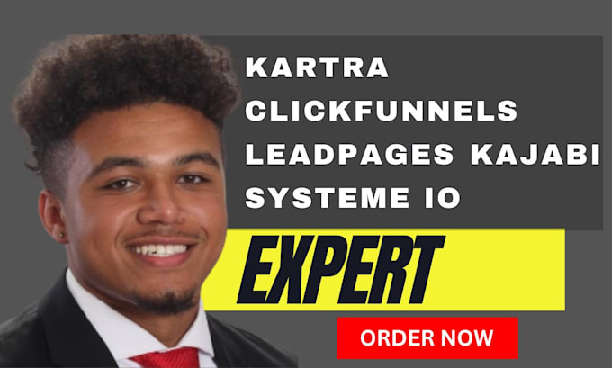 Gig Preview - Design sales funnel landing page on clickfunnels kajabi kartra leadpages expert