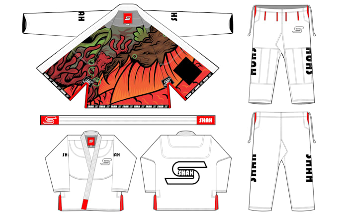 Gig Preview - Design martial arts wear bjj gi and jiu jitsu mockup