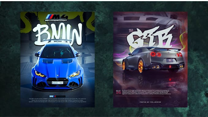 Gig Preview - Create a car poster design for you