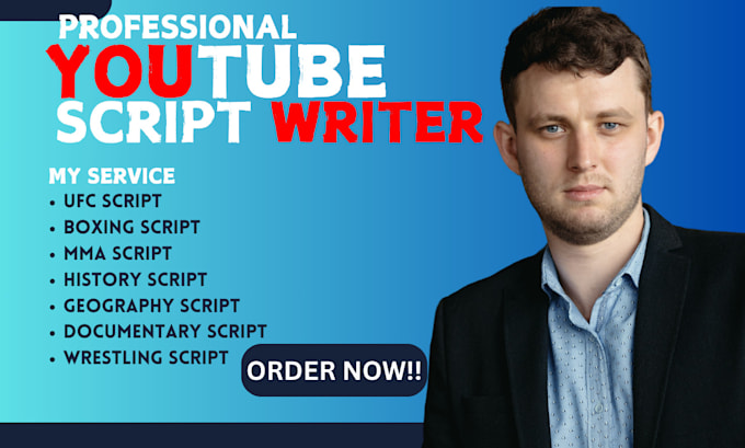 Gig Preview - Be your professional researcher youtube scriptwriter and write engaging script