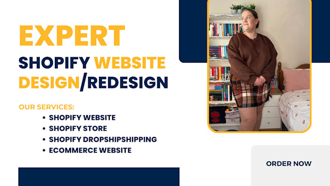 Gig Preview - Do shopify design shopify website shopify store shopify expert dropshipping wix