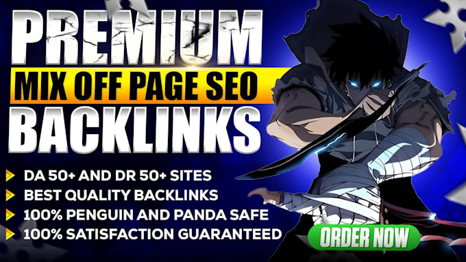 Gig Preview - Build 100 mix backlinks powerful da 49 to 90 off page SEO